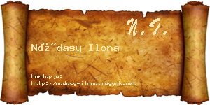 Nádasy Ilona névjegykártya